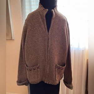 High Sierra zip up cardigan. Size M. Brown.